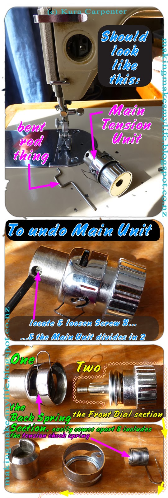 Making Makes My Life Tutorial How to Take apart an Empisal Sewing