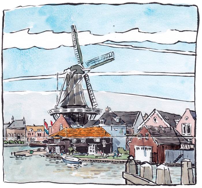 Windmill Dutch Drawing Vector Images over 210