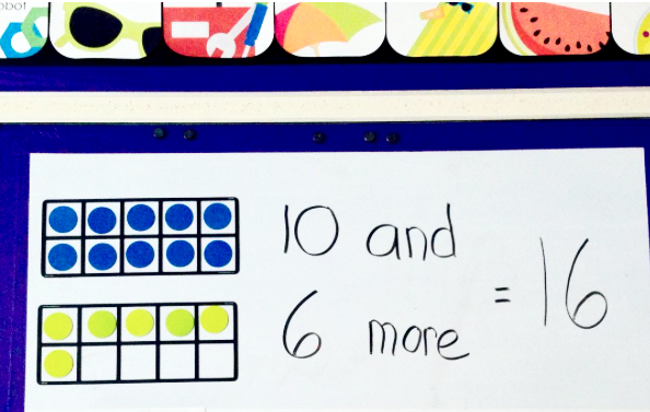 magnetic ten frames for Kindergarten math
