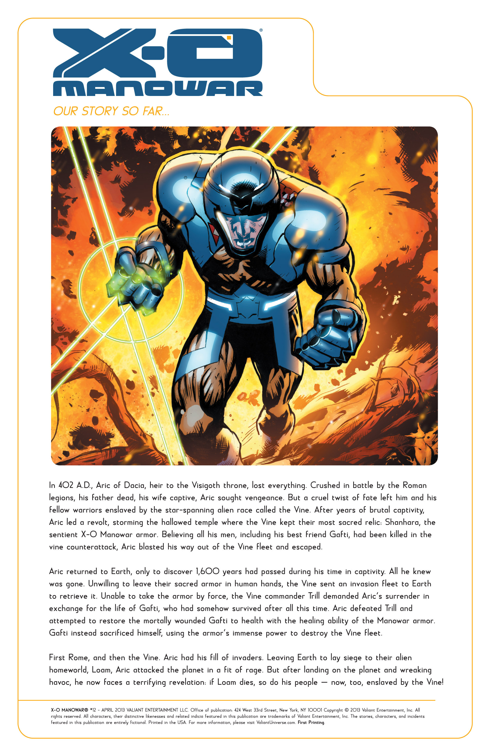 Read online X-O Manowar (2012) comic -  Issue #12 - 2