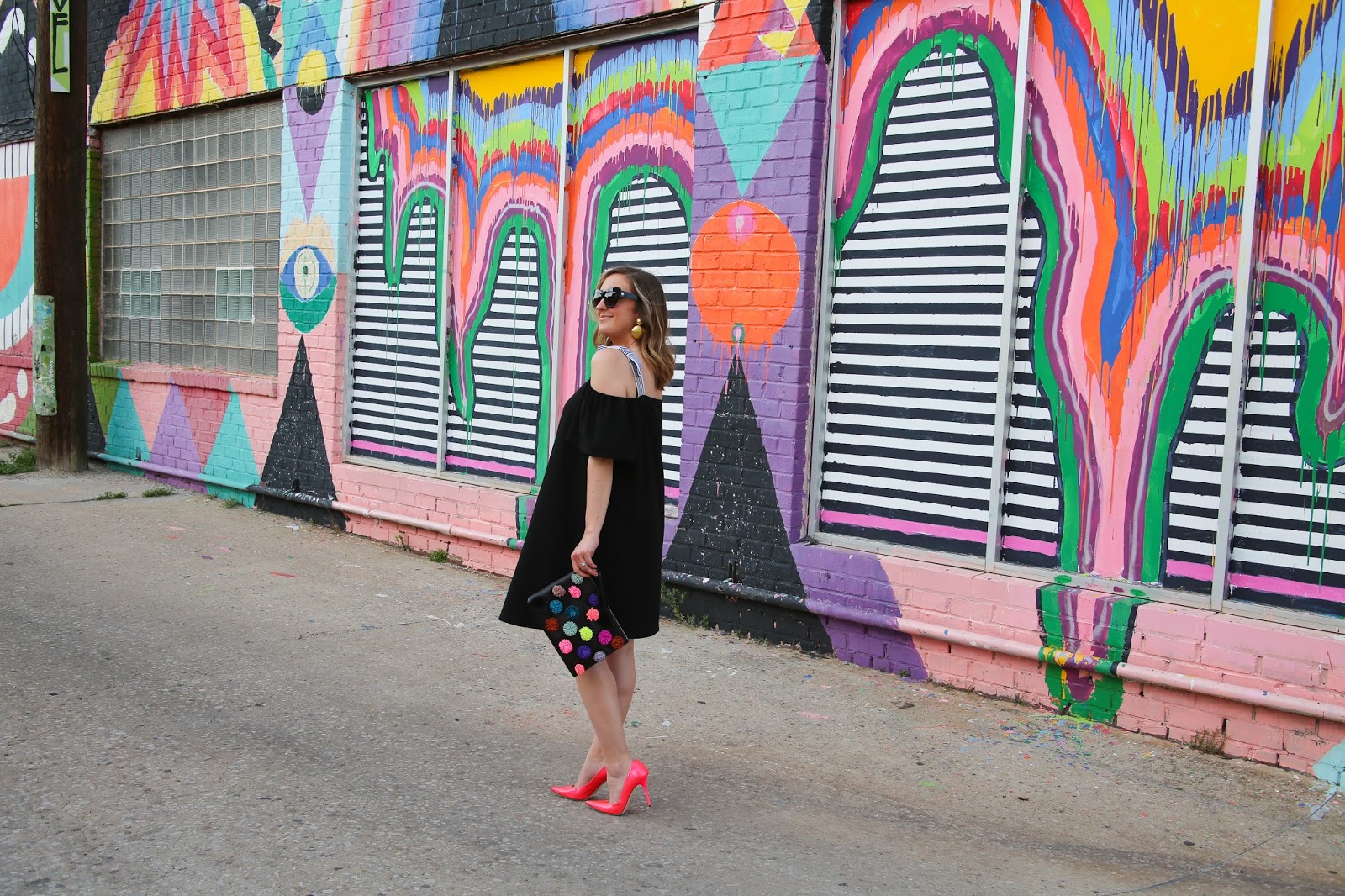 Pink Graffiti Nice For What Off The Shoulder Romper High Heels