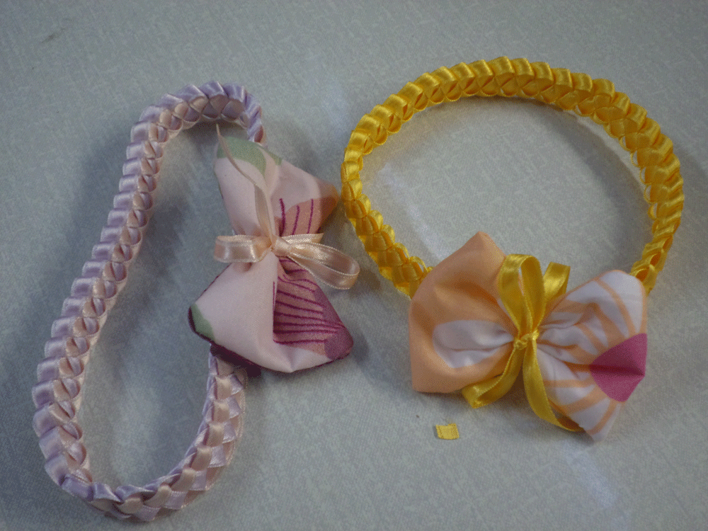 Flores e Flores Tiara de Fita passo a passo