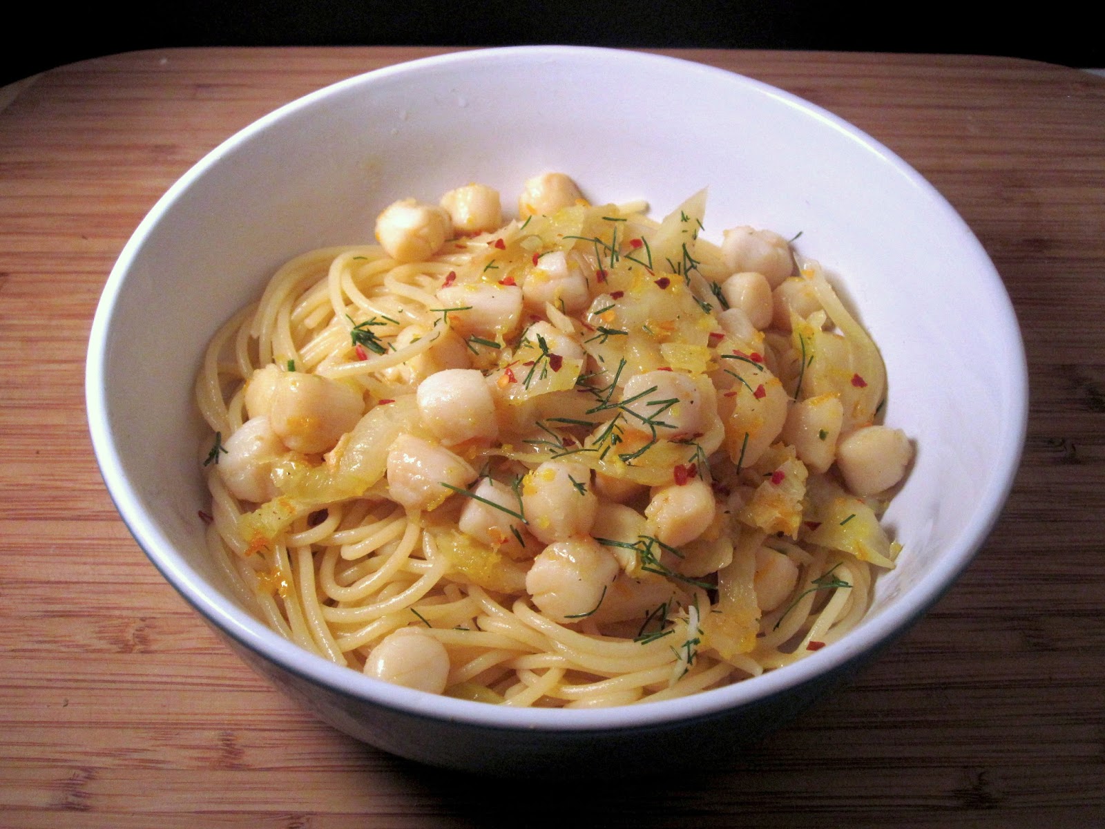 Makers and Bakers Bay Scallop Pasta with Fennel and Orange