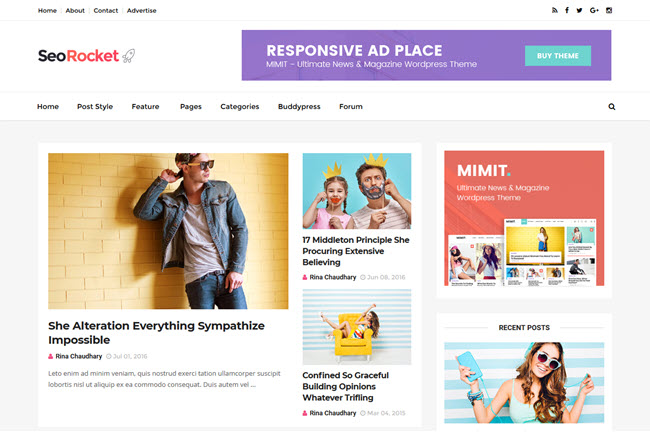 SeoRocket - Responsive Blogger Template