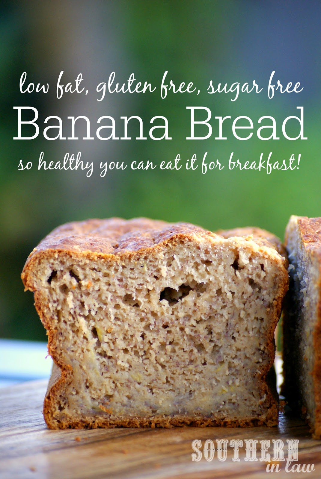Gluten Free Banana Bread Recipe - low fat, gluten free, sugar free, healthy, clean eating friendly, breakfast banana bread