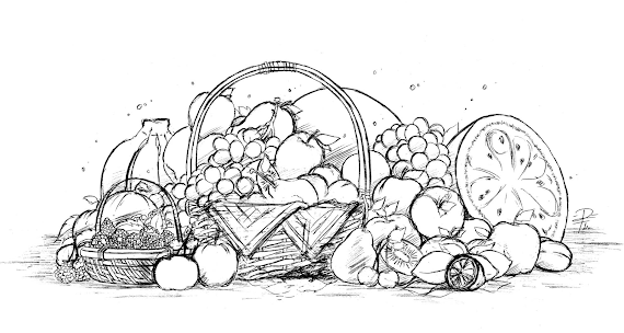 √ Gambar Sketsa Buah Dalam Keranjang