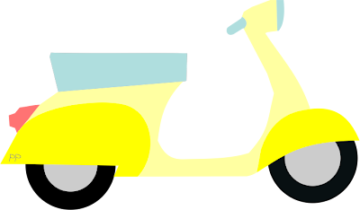 Clip arts Vespas con fondo transparente Clip arts Vespas con fondo transparente