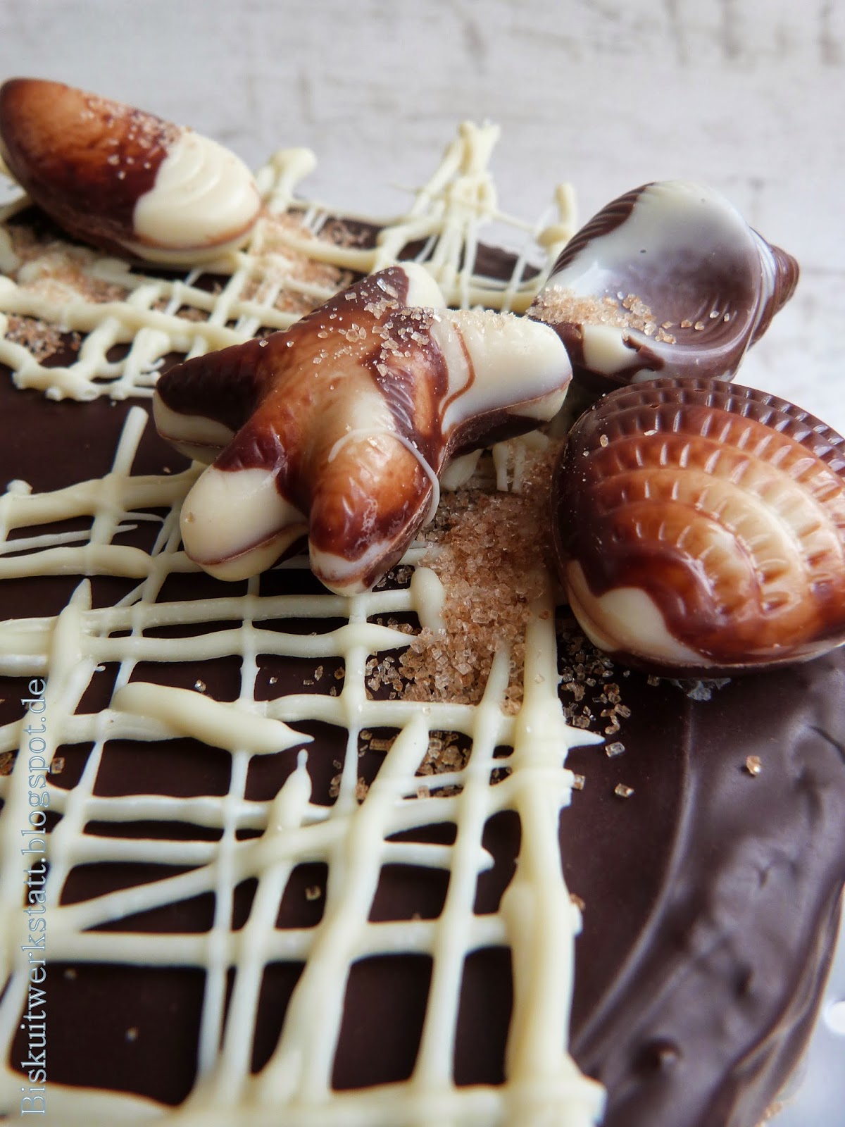 Meeresfrüchte Torte mit Pfirsichsahne und Blue Curacao - Biskuitwerkstatt