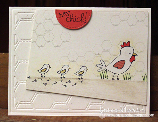 Chicken card by Larissa Heskett for Newton's Nook Designs | Chicken Scratches Stamp