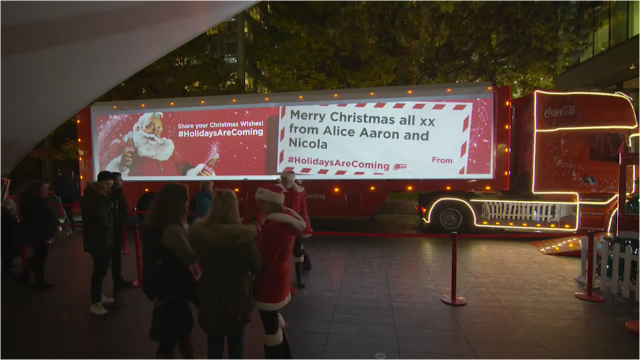 CocaCola Christmas Truck Tour social media messages