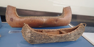 models, Alaska and Canada bark canoes