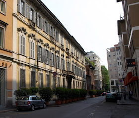 The Visconti palace in Via Cina del Duca in Milan