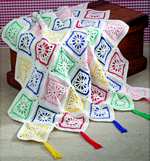 Rainbow Crocheted Afghan - Free Pattern