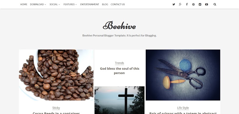 Beehive Free Blogger Template