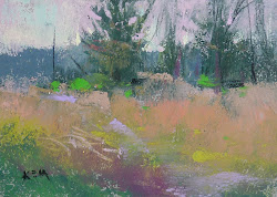 loose painting landscapes pastel fast landscape aceo bid walk through