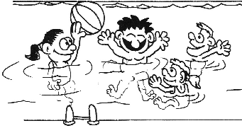 juegos penitencias y retos en una piscina