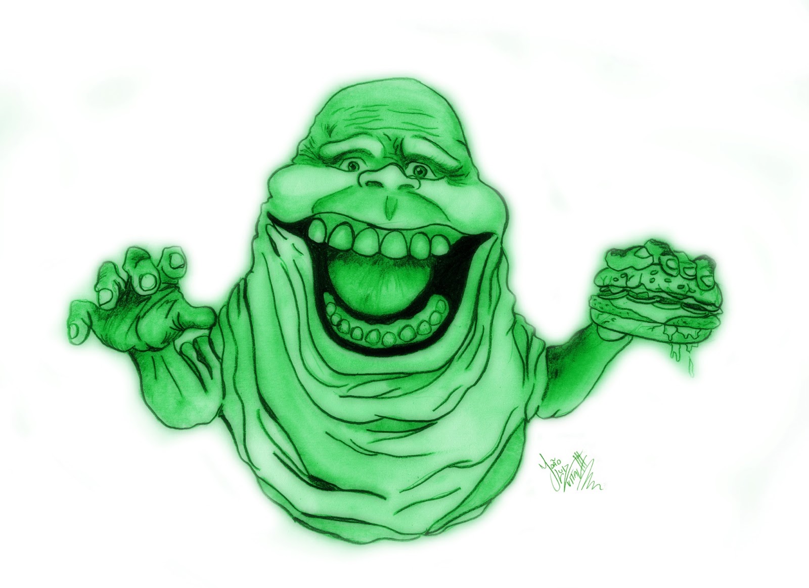 João Luiz Vital Desenho Geleia Caça Fantasmas/ Slimer ghostbusters João Luiz Vital Desenho Geleia Caça Fantasmas/ Slimer ghostbusters
