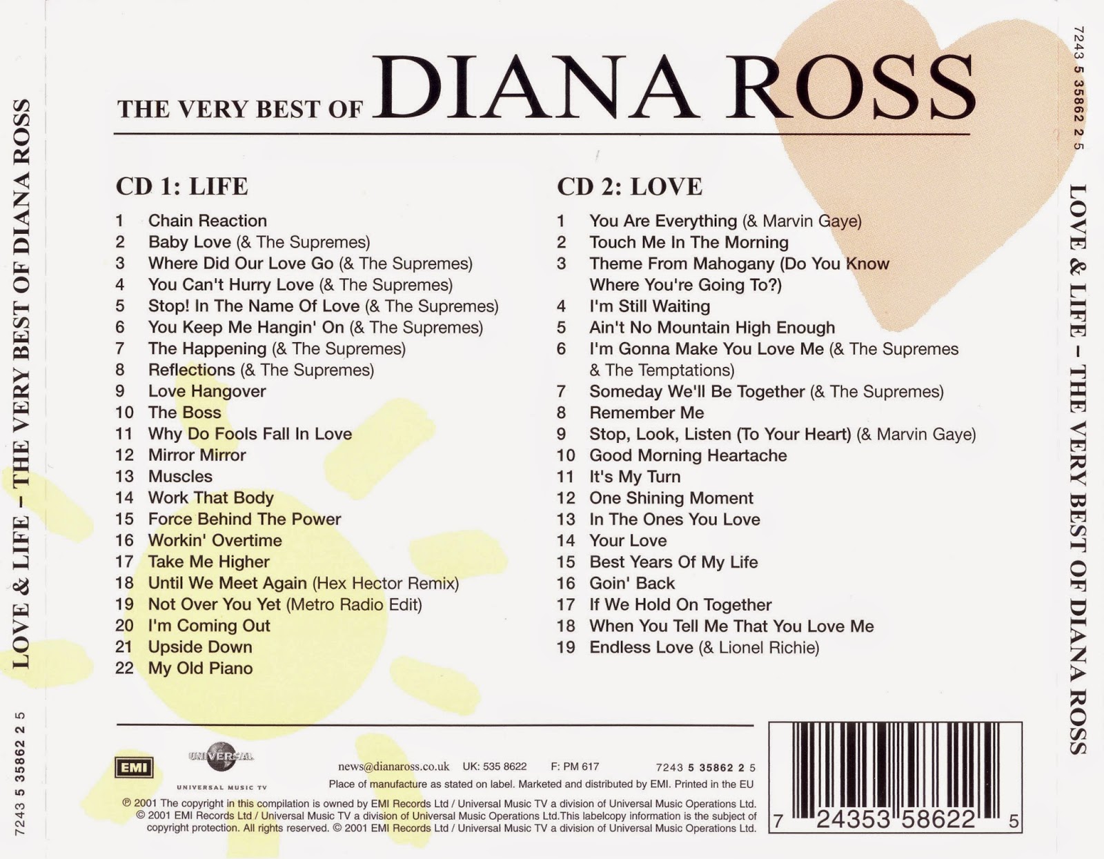 Life love work. CD диск Diana Ross. Ross Love. Diana Ross Blue.