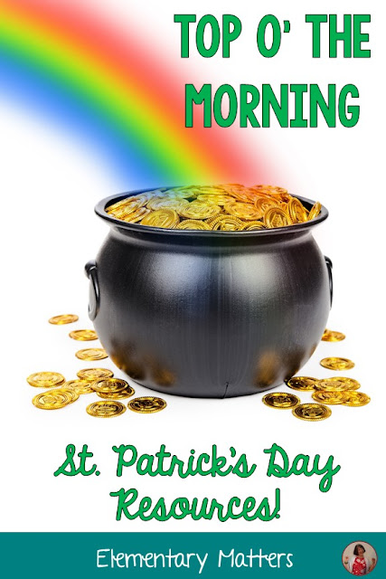 Top O' the Morning! St. Patrick's Day Resources: Here are videos, books, ideas, and 3 freebies to help your students learn about the Irish