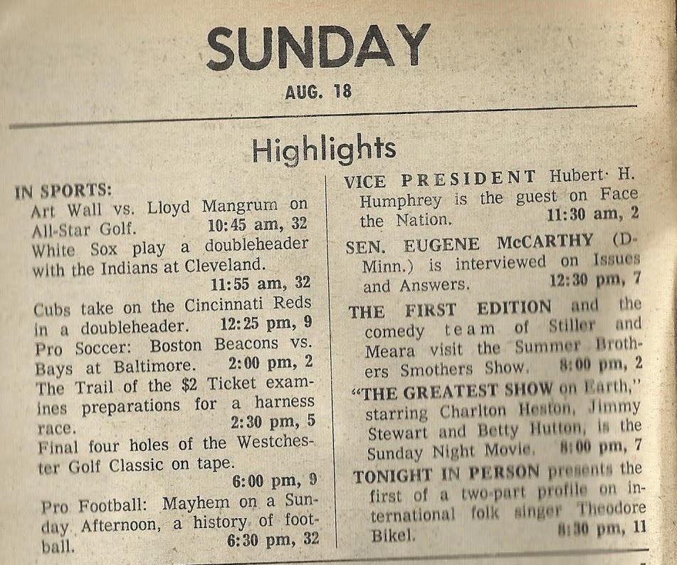 The TV Guide Historian Sunday Highlights the-tv-guide-historian-sunday-highlights