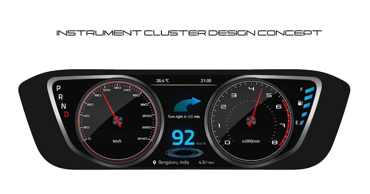 RATANDESIGNZ Instrument Cluster Automotive UI Concept