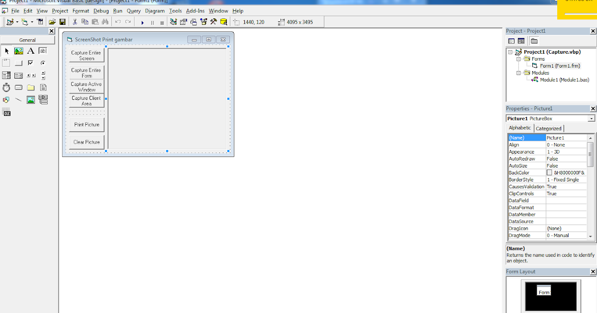 Membuat Screenshot / screen capture menggunakan visual basic 6 ...
