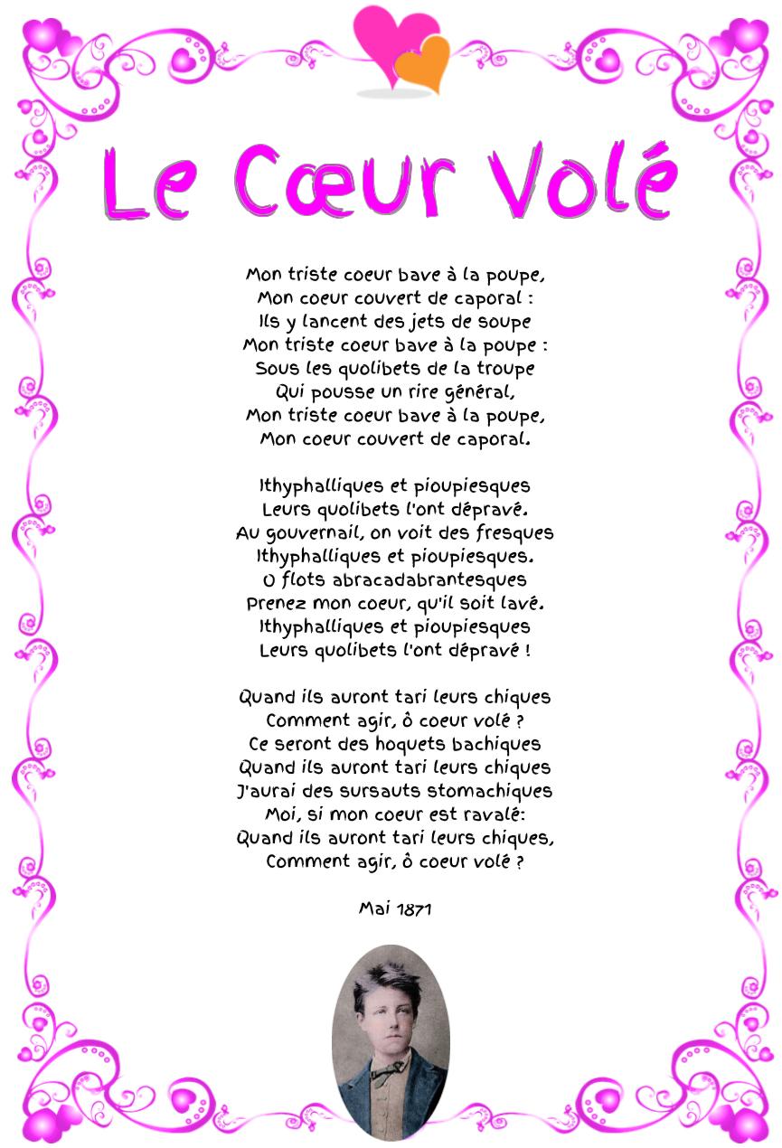 Le Cœur Volé (Supplicié) Arthur Rimbaud Poèmes & Poésies