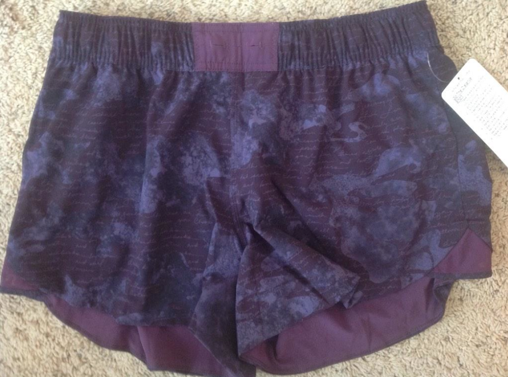 lululemon go the distance short berry yum yum