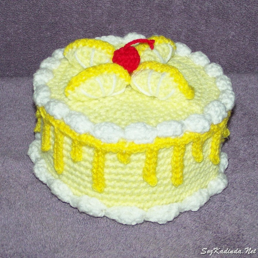 Örgü ile yapılan süs yaş pasta modelleri Söz Kadinda Örgü, Yemek