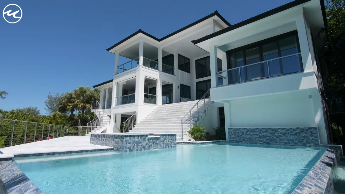 34 Interior Design Photos vs. Sanibel Island, FL Luxury Beachfront Mansion Tour
