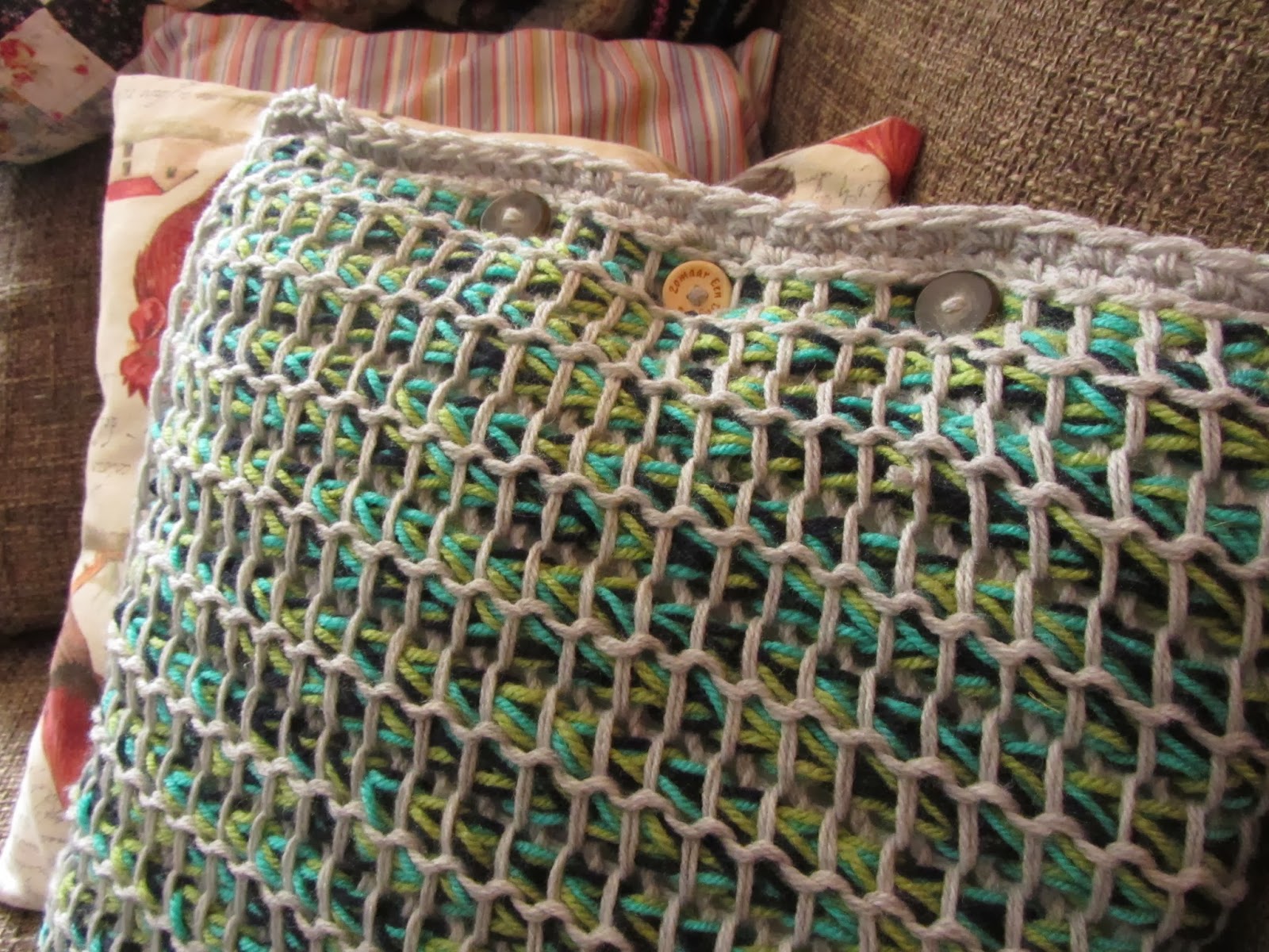 Busy fingers, busy life... Learn to Crochet Tunisian Style Pillow
