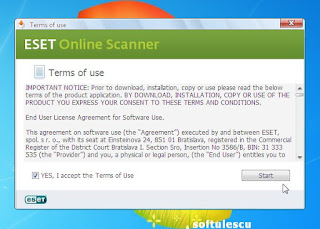 ESET Online Scanner instalare