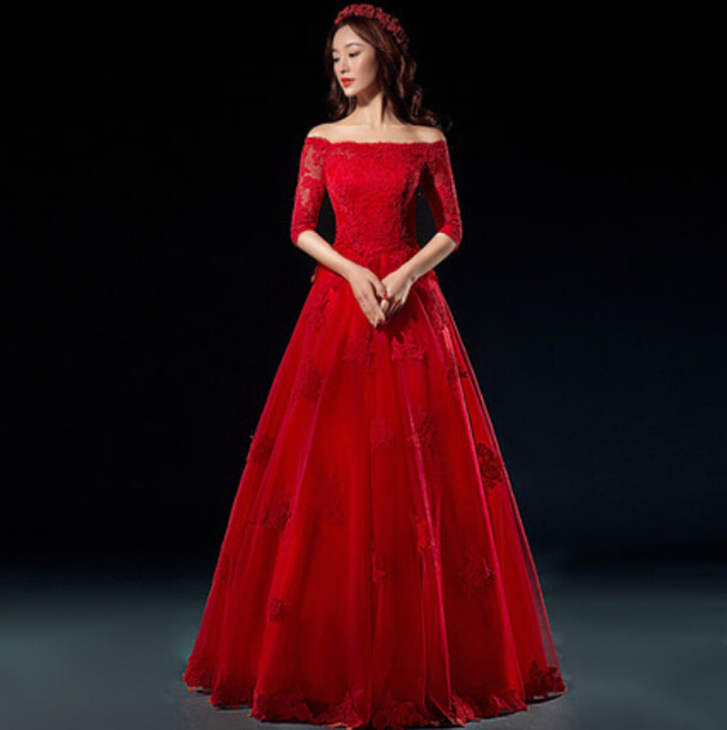 15 Contoh Gaun  Pengantin Modern Warna Merah  Terupdate 