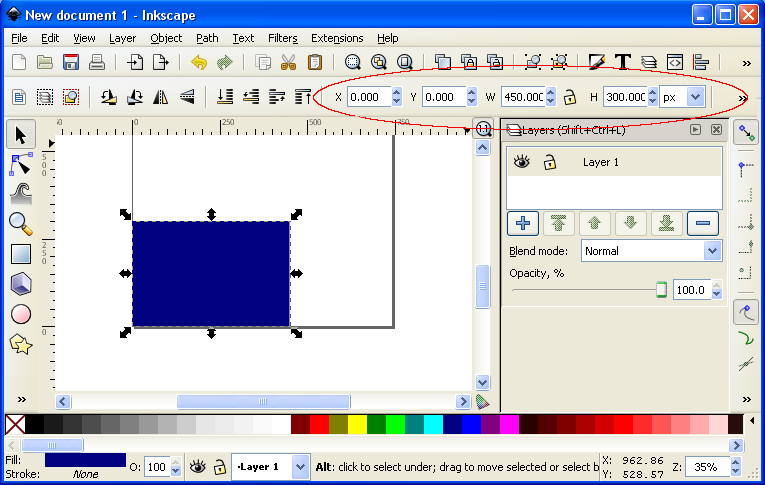 Making a Russian flag button using Inkscape