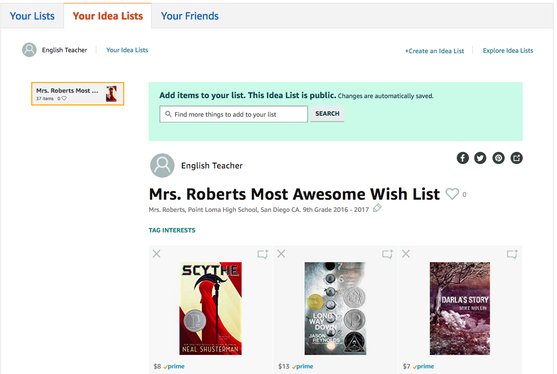Share i list my amazon can how wish How do