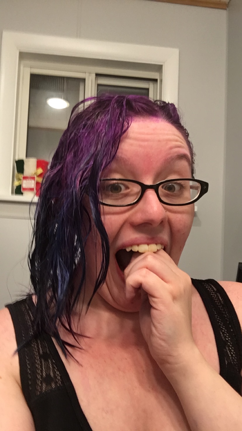 Red Purple Blue Hair Hair Short Hair Styles Dyed Hair