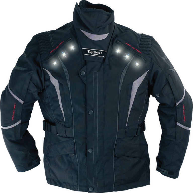 Garage Car Triumph offers motorcycle jacket with LED Triumph Light