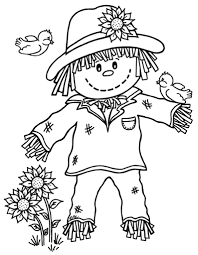 Scarecrow Coloring Page 2