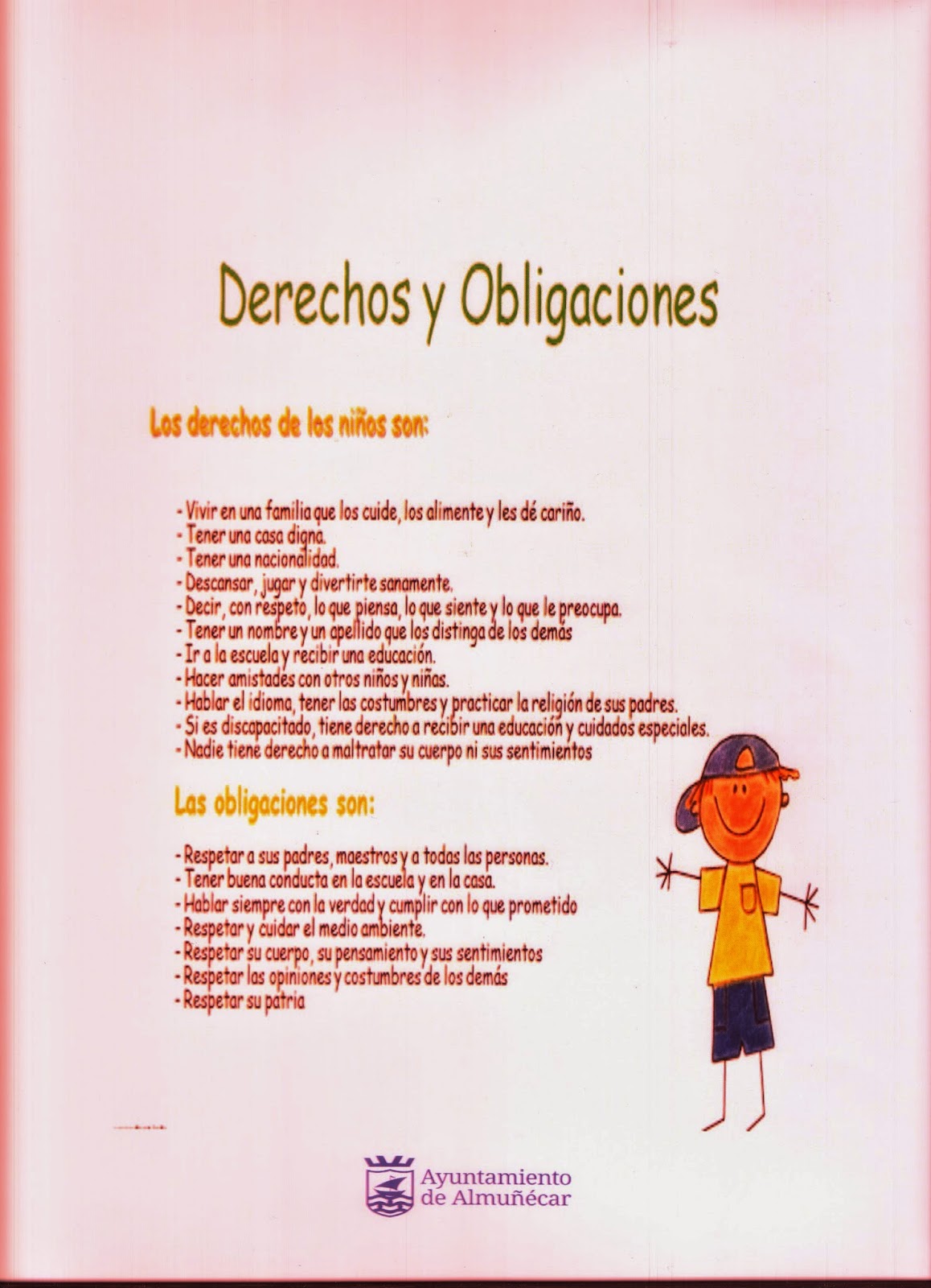Biblioteca CEIP Arcos de Torrecuevas. Almuñécar Los derechos y obligaciones del niño. Biblioteca CEIP Arcos de Torrecuevas. Almuñécar Los derechos y obligaciones del niño.
