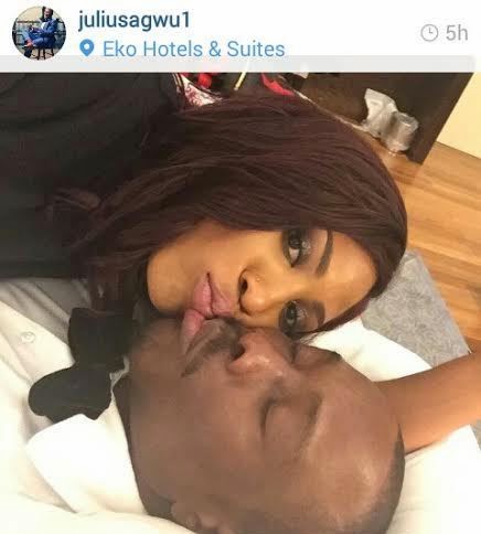 00 Julius Agwu shares loved up photo with his wife in their hotel room