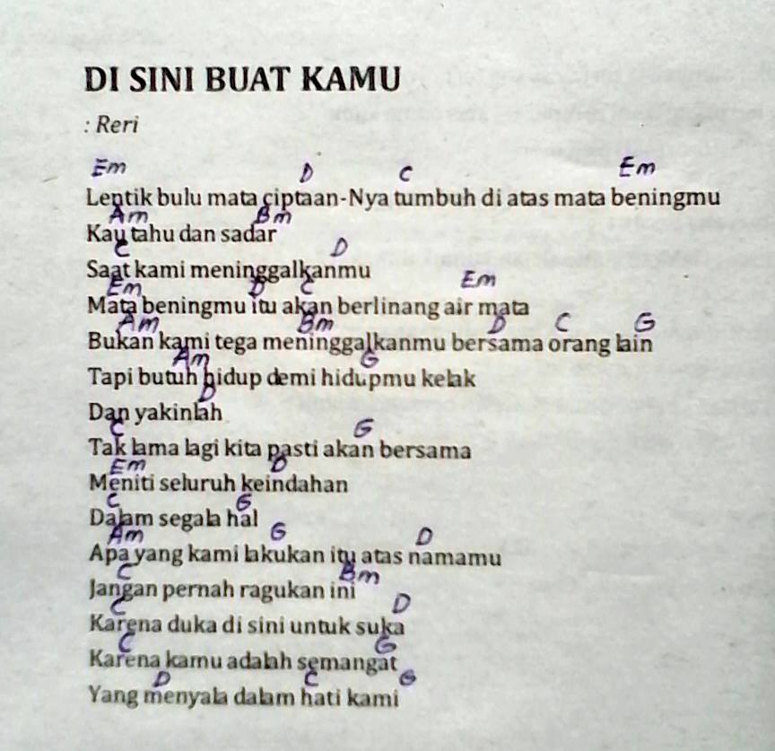 Chord Lagu Hijau Daun Suara Chord Lagu Hijau Daun Suara