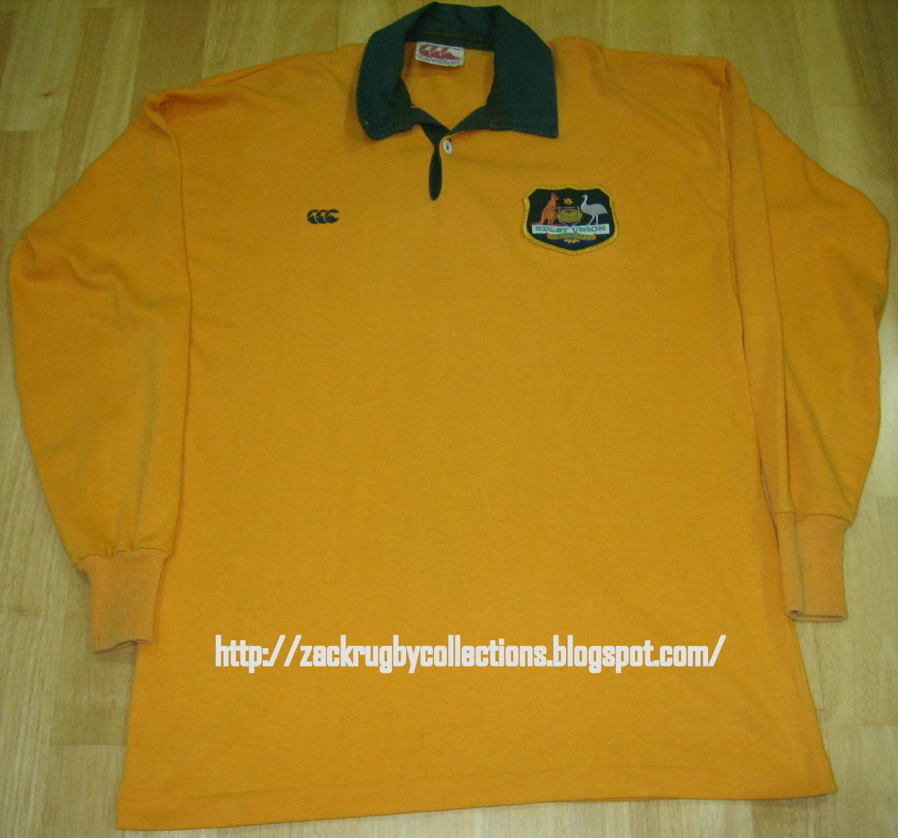 Maillot De Rugby Australien Vintage Cooper Sports - Wallabies - Homme Taille L - Jaune