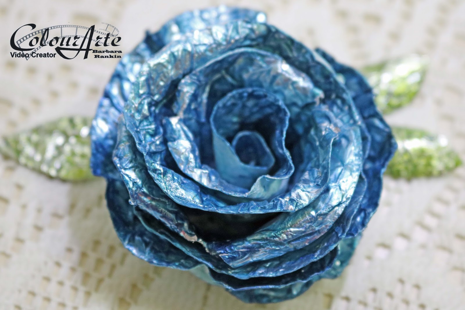 Black Hole Art Studio How to Make More Crumpled Foil Flowers Part 2 of 2