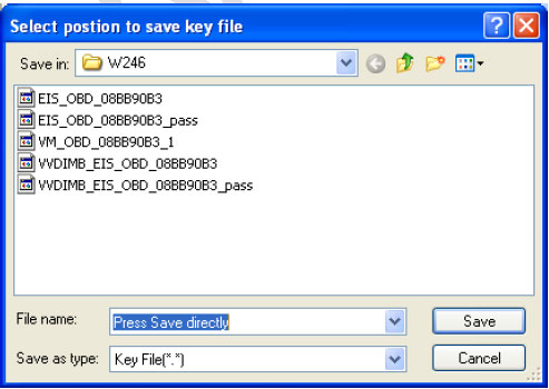 save the key file