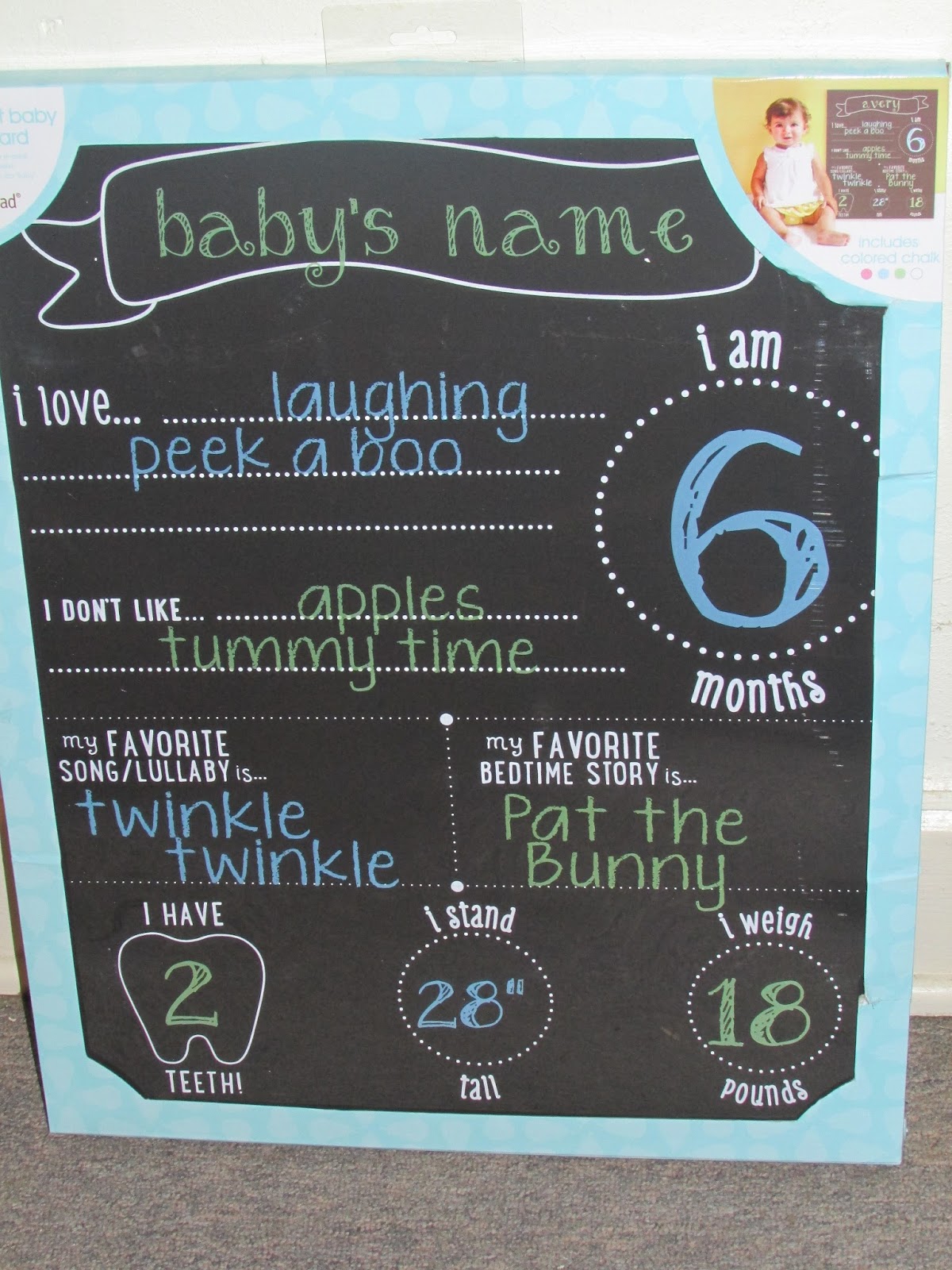 Heck Of A Bunch All About Baby Chalkboard Review