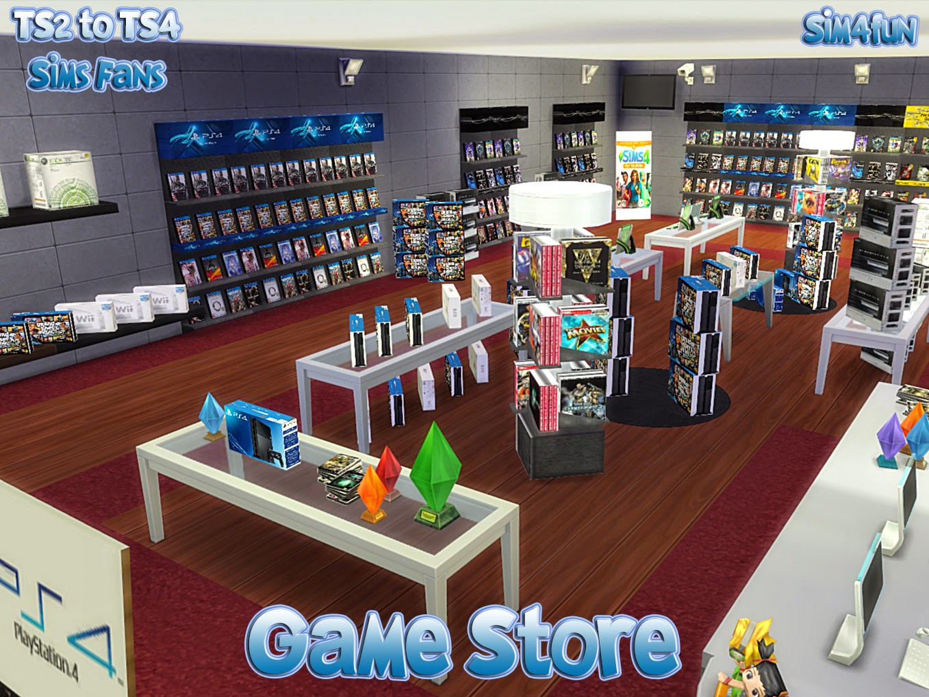 Game on gaming store. SIMS 4 shop. Магазин в симс 4. SIMS 4 магазин одежды. Бутик симс 4.