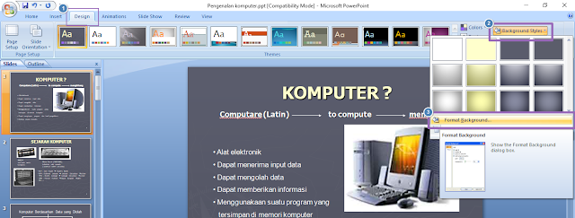 Membuat Latar Belakang/Backgroun pada Powerpoint Membuat Latar Belakang/Backgroun pada Powerpoint