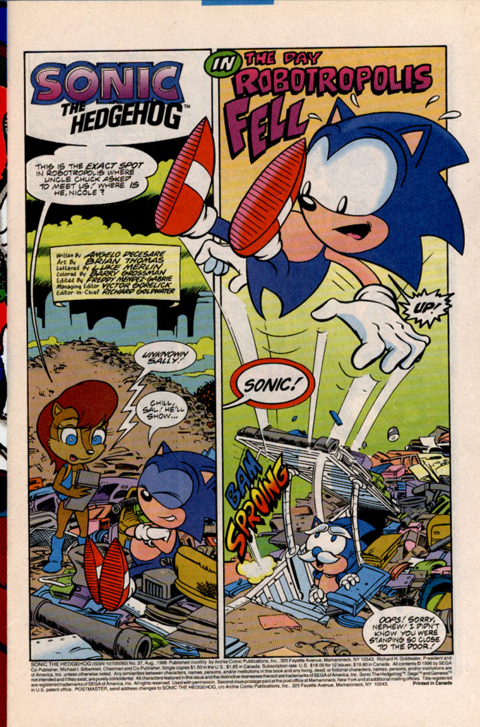 Sonic The Hedgehog (1993) issue 37 - Page 2