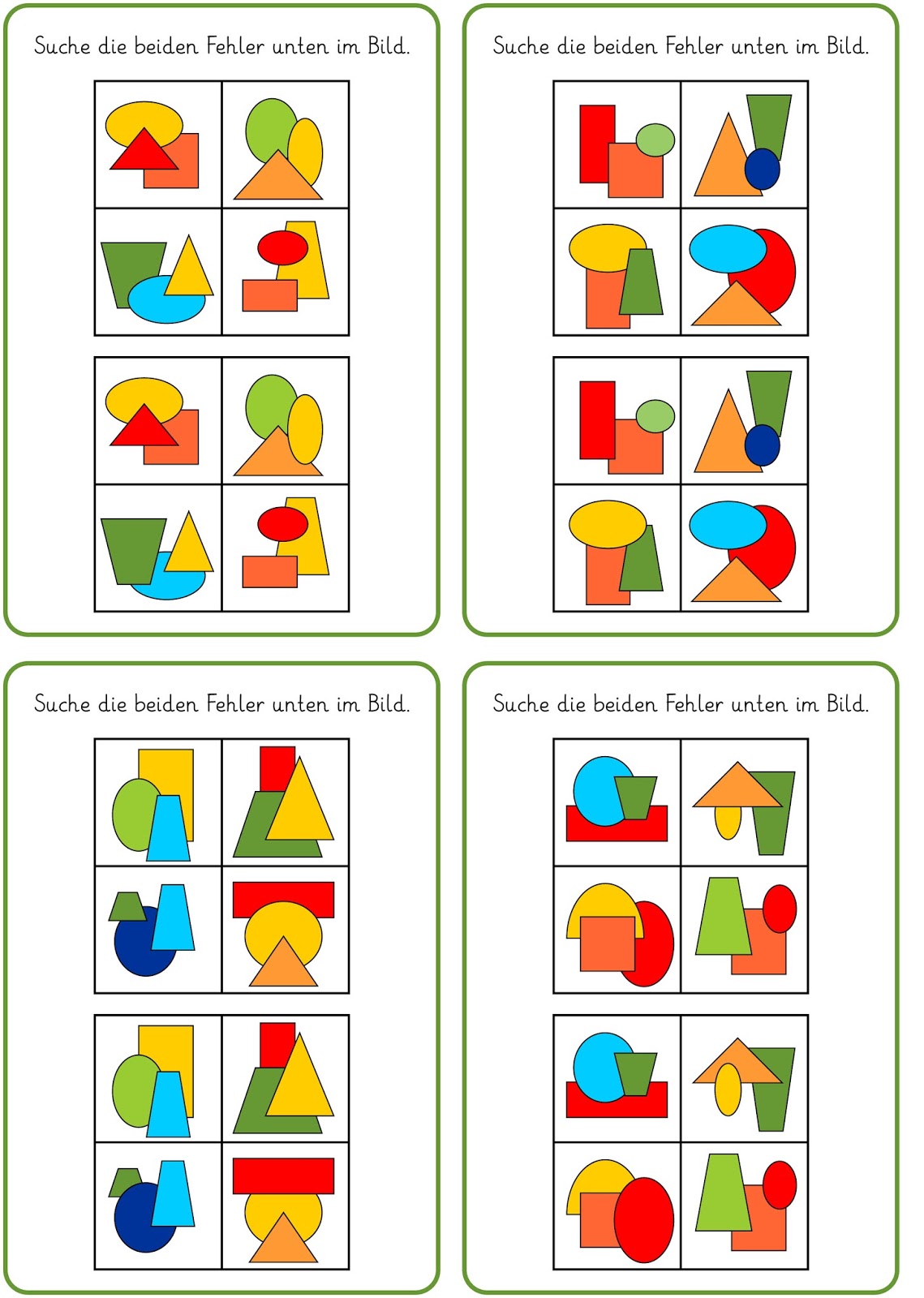 Lernstübchen: visuelle Wahrnehmung - Fehler finden (2)