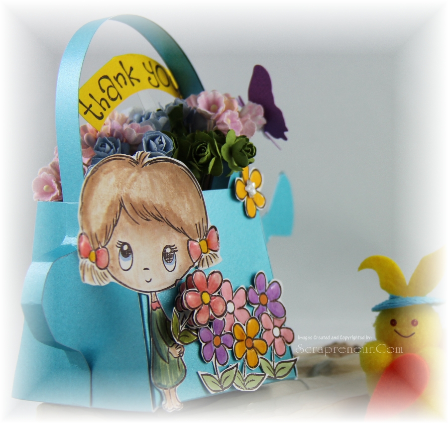 Jinky's Crafts & Designs Watering Can Flower Arrangement